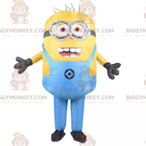 Inflatable Minions costume, yellow cartoon character -