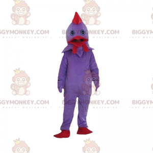 Purple and red chicken costume, colorful rooster costume –