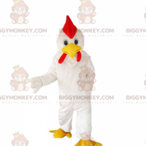 Riesiges weißes Hahnkostüm, buntes Hühnerkostüm - Hühner Maskottchen - Hähne - Hühner - BIGGYMONKEY_010476 - BiggyMonkey.com