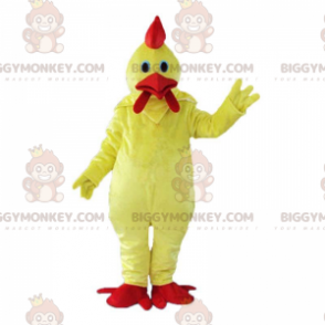 Gigantisch geel haankostuum, kleurrijk kippenkostuum - Hennen mascotte - Hanen - Kippen - BIGGYMONKEY_010477 - BiggyMonkey.com