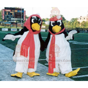 2 BIGGYMONKEY™s black and white penguin mascot - Biggymonkey.com