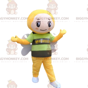 Costume da ape gigante verde, gialla e nera, costume da