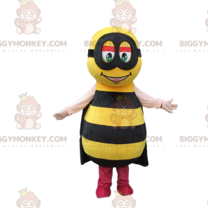 Costume de mascotte BIGGYMONKEY™ d'abeille jaune avec des