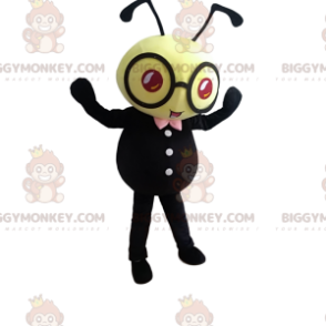 Geel en zwart bijenkostuum met bril - Biggymonkey.com