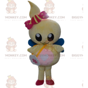 Kostium maskotki owada BIGGYMONKEY™, żółty motyl z niebieskimi skrzydłami - Maskotki owadów - BiggyMonkey.com