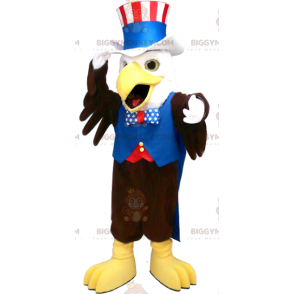 BIGGYMONKEY™ Mascot Costume of Black and White Eagle in