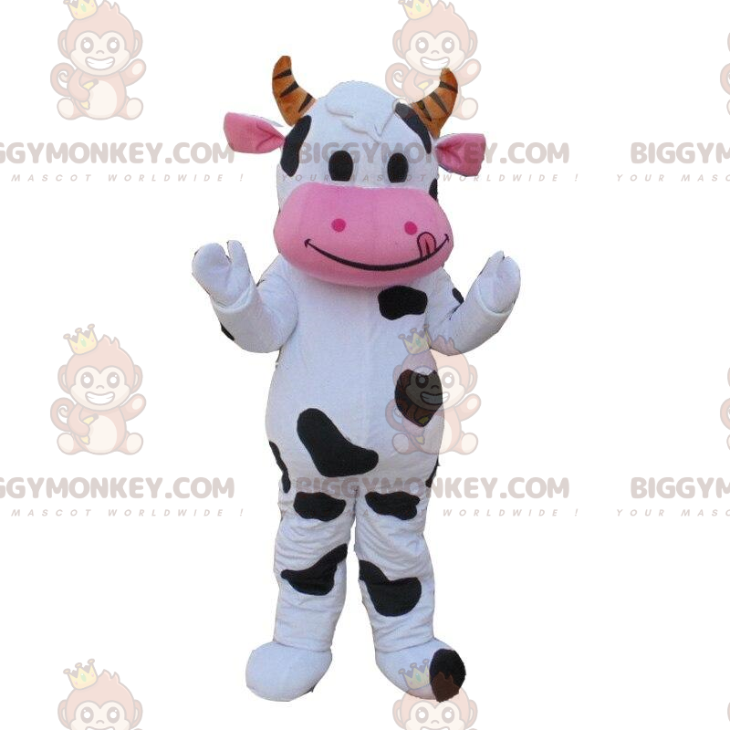 Déguisement de vache blanche, noire et rose, costume de Déguisement de vache blanche, noire et rose, costume de