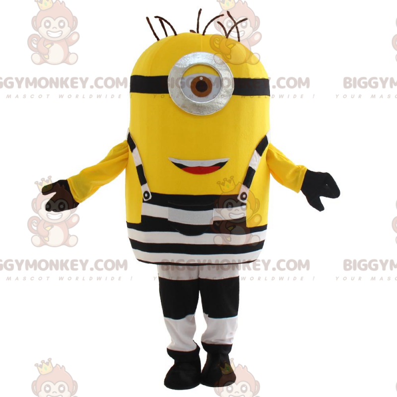 Costume da minion vestito con tute bianche e nere Formato L (175-180 CM)