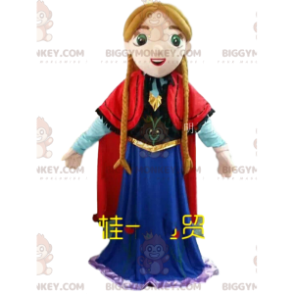 Costume de mascotte BIGGYMONKEY™ de la princesse Anna dans La