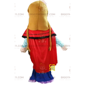 Costume de mascotte BIGGYMONKEY™ de la princesse Anna dans La