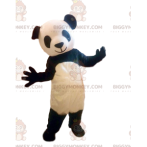 Sort og hvid panda kostume, asiatisk bjørn BIGGYMONKEY™ maskot