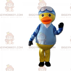 Duck costume dressed as a jockey, riding costume -