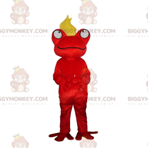 Rød frø kostume med en lok af gult hår - Biggymonkey.com