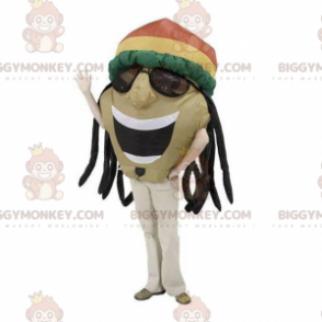 Jamaican Man BIGGYMONKEY™ Mascot Costume with Dreadlocks -