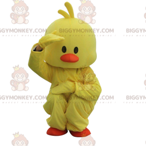 Gul och orange ankdräkt, fat chick-dräkt - BiggyMonkey maskot