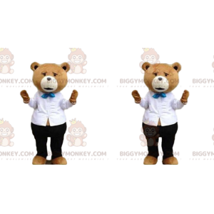 BIGGYMONKEY™ maskotdräkt av Ted, den berömda nallebjörnen från