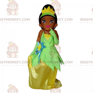 BIGGYMONKEY™ maskotdräkt av Tiana, karaktär från "The Princess