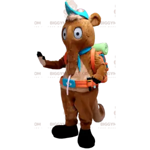Brauner Tapir-Ameisenbär BIGGYMONKEY™ Maskottchen-Kostüm mit