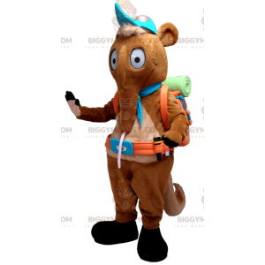 Brown Tapir Anteater BIGGYMONKEY™ Mascot Costume with Backpack