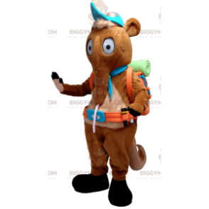 Brown Tapir Anteater BIGGYMONKEY™ Mascot Costume with Backpack