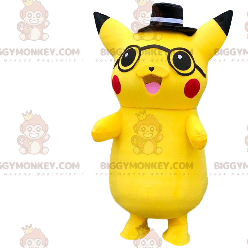 Στολή μασκότ BIGGYMONKEY™ του Pikachu, του διάσημου κίτρινου Pokemon από το manga - Μασκότ διάσημων χαρακτήρων - BiggyMonkey.com