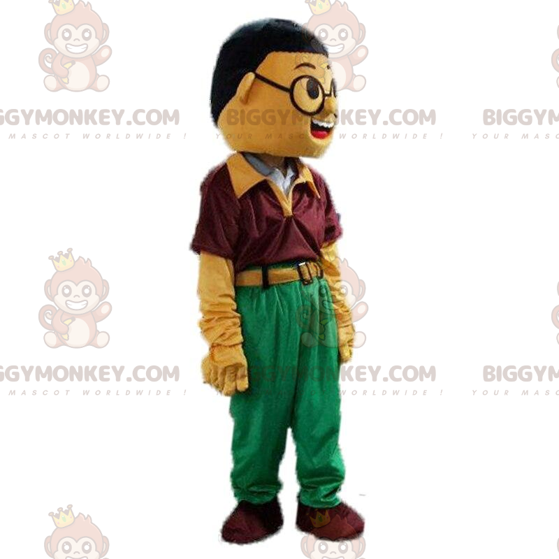Costume da mascotte uomo asiatico BIGGYMONKEY™, costume