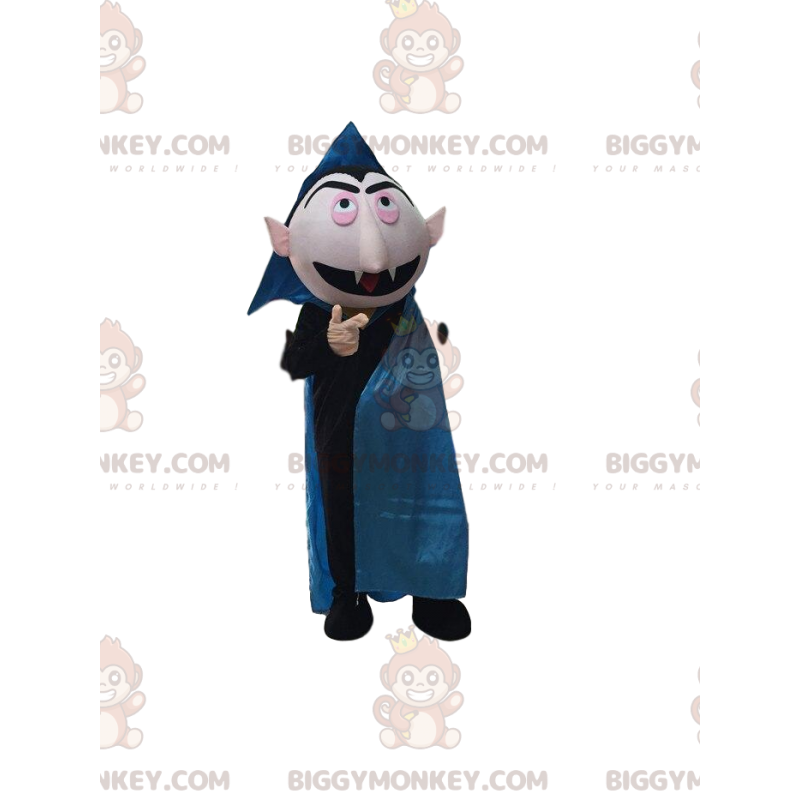 BIGGYMONKEY™ mascot costume of Count von Count, famous Muppet