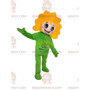 Yellow flower costume, giant sunflower costume - Plant mascots - BIGGYMONKEY_010609 - BiggyMonkey.com