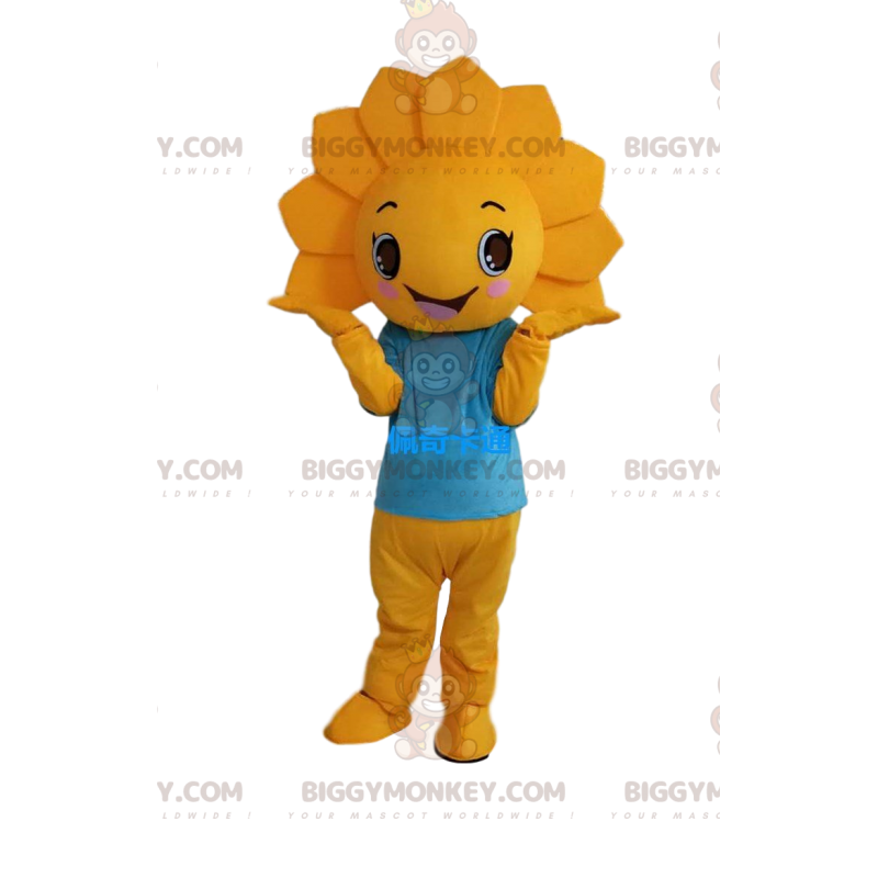 Beautiful yellow flower costume with a blue t-shirt - Beautiful yellow flower costume with a blue t-shirt -