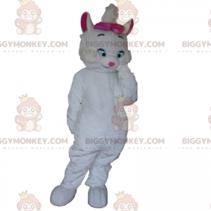BIGGYMONKEY™ maskotdräkt av Marie, den berömda vita kattungen i