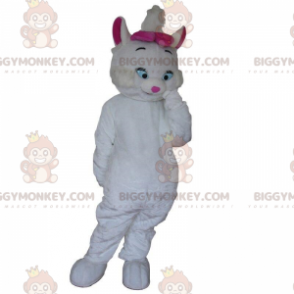 Kostým maskota BIGGYMONKEY™ Marie, slavného bílého kotěte v