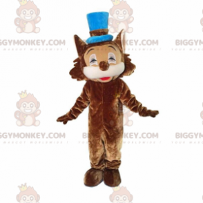 Costume da leone marrone con cappello a cilindro -