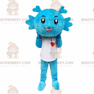 Disfraz de mascota dragón azul BIGGYMONKEY™, disfraz de