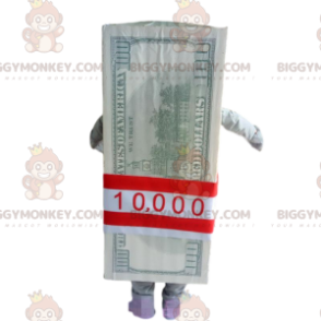 Στολή μασκότ BIGGYMONKEY™ 100 δολαρίων. γιγαντιαίο εισιτήριο -