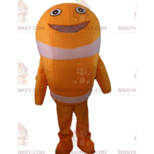 Orange och vit clownfiskdräkt, fiskdräkt - BiggyMonkey maskot