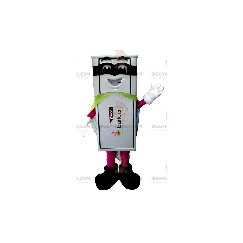 White USB Flash Drive BIGGYMONKEY™ Mascot Costume In Superhero