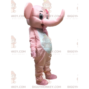 Ροζ στολή ελέφαντα, στολή μασκότ Pachyderm BIGGYMONKEY™ -
