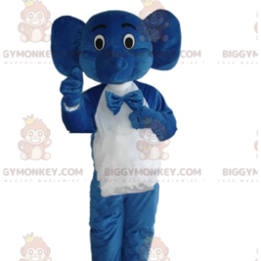 Tjenertøj Blå Elefantkostume, Tjener BIGGYMONKEY™ maskotkostume