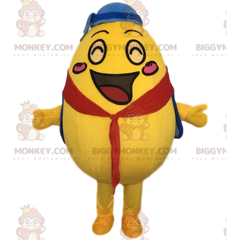 Costume de mascotte BIGGYMONKEY™ d'œuf jaune géant, costume de
