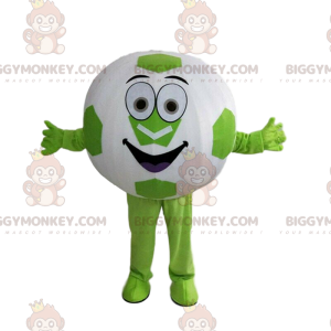 BIGGYMONKEY™ Mascot Costume Round Ball, Giant Green and White