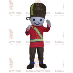 Soldat BIGGYMONKEY™ maskotkostume, dreng i sort og rød