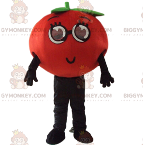 BIGGYMONKEY™ jätte röd tomatmaskotdräkt, frukt- och