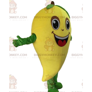Giant Mango BIGGYMONKEY™ mascottekostuum, geel exotisch