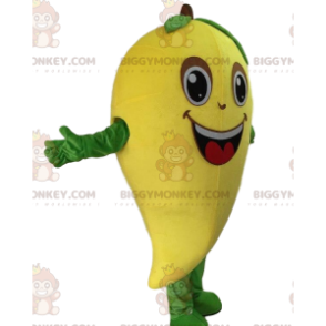 Giant Mango BIGGYMONKEY™ maskotdräkt, gul exotisk fruktdräkt - Frukt maskot - BIGGYMONKEY_010676 - BiggyMonkey.com