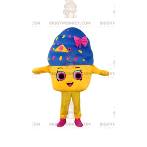 Giant Ice Cream Pot BIGGYMONKEY™ Mascot Costume, Colorful Ice