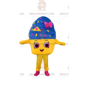 Riesiger Eistopf BIGGYMONKEY™ Maskottchenkostüm, Buntes