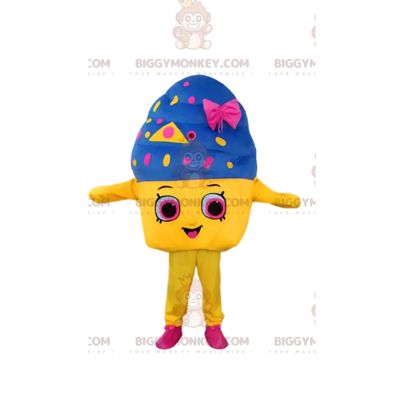 Riesiger Eistopf BIGGYMONKEY™ Maskottchenkostüm, Buntes Riesiger Eistopf BIGGYMONKEY™ Maskottchenkostüm, Buntes