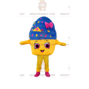 Obří nádoba na zmrzlinu Kostým maskota BIGGYMONKEY™, barevný kostým maskota BIGGYMONKEY™ se zmrzlinou - BiggyMonkey.com