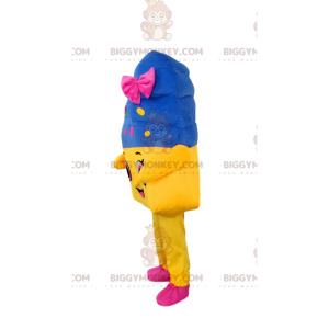 Gigantische ijspot BIGGYMONKEY™ mascottekostuum, kleurrijk ijs