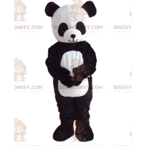 BIGGYMONKEY™ costume mascotte di panda bianco e nero, costume